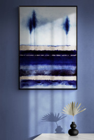 Tablou living copaci - Blue Day