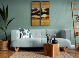 Tablou living copaci - Trees and stream II