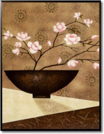 Tablou living flori - Cherry Blossom in Bowl