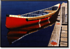 Tablou living tema marina - Red Canoe