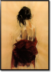 Tablou nud living - The Red Coat