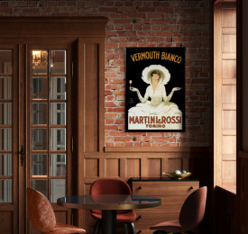Tablou reclama vintage - Martini and Rossi, Vermouth Bianco
