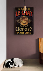 Tablou reclama vintage - Savon Le Chat - Img 3