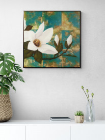 Tablou living flori - Aqua Floral II - Img 2