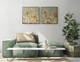 Tablou living flori - Serenity Textile I - Img 4