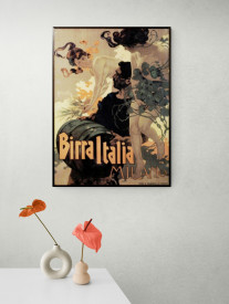 Tablou reclama vintage - Birra Italia Milano - Img 3
