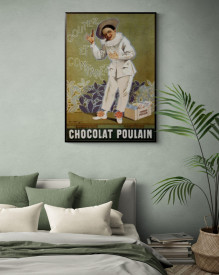 Tablou reclama vintage - Chocolat Poulain 1898 - Img 2
