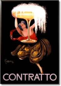 Tablou reclama vintage - Contratto Asti Champagne