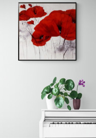 Tablou flori living - Pavot d Hiver VI