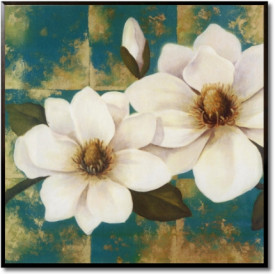 Tablou living flori - Aqua Floral I