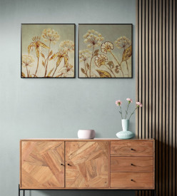 Tablou living flori - Serenity Textile I - Img 5