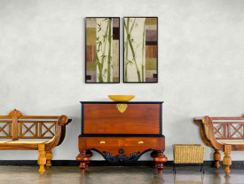 Tablou living tema Asia - Collage With Bamboo II