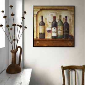 Tablou bucatarie vinuri - Wind Bottle Cluster II