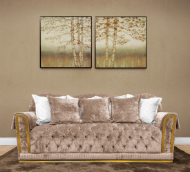 Tablou living copaci - Birch Silhouette I