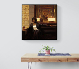 Tablou living cuplu - Amber Glow II