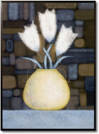 Tablou living flori - The White Tulips