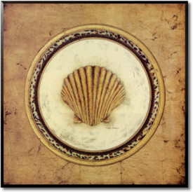 Tablou living tema marina - Glamour Scallop Shell
