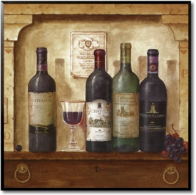 Tablou bucatarie vinuri - Wind Bottle Cluster II