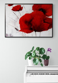 Tablou flori living - Pavot d Hiver I