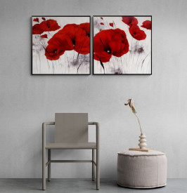 Tablou flori living - Pavot d Hiver VI