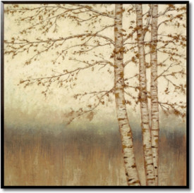 Tablou living copaci - Birch Silhouette I