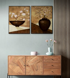 Tablou living flori - Cherry Blossom in Bowl - Img 3