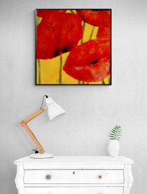 Tablou living flori - Squared Poppies I - Img 2