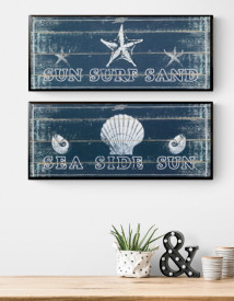 Tablou living tema marina - Sun Surf Sand