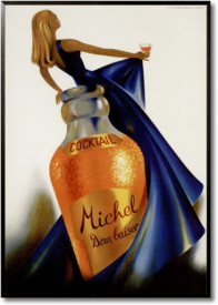 Tablou reclama vintage - Cocktail Michel Doux Baiser