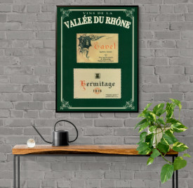 Tablou vintage vinuri - Vins de la Valee Du Rhone II