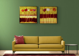 Tablou living flori - Pink Ladies - Img 3