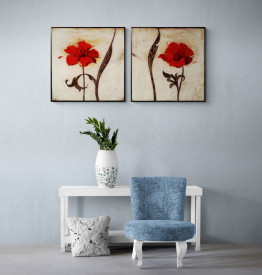 Tablou living flori - Scarlet Blossom