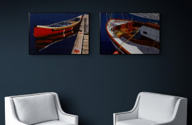 Tablou living tema marina - Red Canoe - Img 4