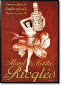 Tablou reclama vintage - Alcool de Menthe Ricqles
