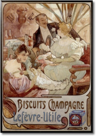 Tablou reclama vintage - Biscuits Champagne