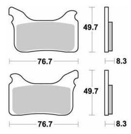 SBS - PLACUTE FRANA RACING OFFROAD SINTER - 842RSI