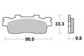 SBS - PLACUTE FRANA SCOOTER MAXI CARBONTECH - 204CT