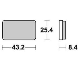 SBS - PLACUTE FRANA ATV SINTER - 827ATS
