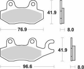 SBS - PLACUTE FRANA OFFROAD SINTER - 638SI