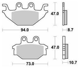 SBS - PLACUTE FRANA OFFROAD SINTER - 810SI