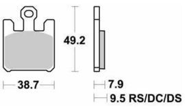 SBS - PLACUTE FRANA RACING DUAL SINTER - 788DS