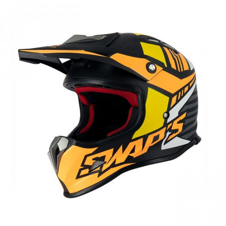 SIFAM - Casca copii Offroad SWAP's S885 - negru / galben / portocaliu, M