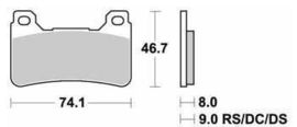 SBS - PLACUTE FRANA RACING DUAL SINTER - 809DS