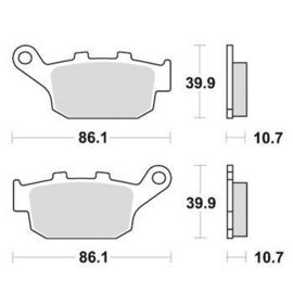 SBS - PLACUTE FRANA SCOOTER MAXI CARBONTECH - 161CT