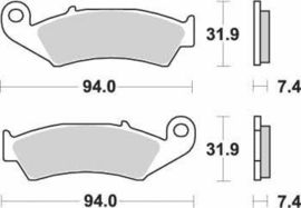 SBS - PLACUTE FRANA OFFROAD SINTER - 603SI