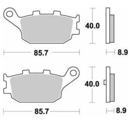 SBS - PLACUTE FRANA SCOOTER CERAMIC - 158HF = 753HF