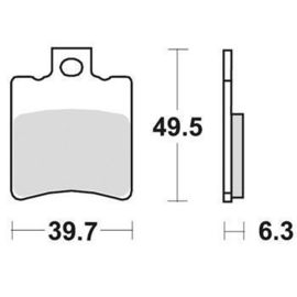 SBS - PLACUTE FRANA SCOOTER MAXI CARBONTECH - 123CT