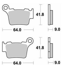 SBS - PLACUTE FRANA OFFROAD SINTER - 791SI