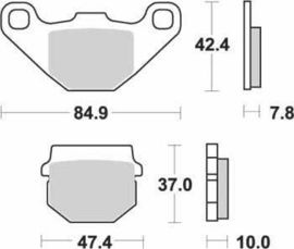 SBS - PLACUTE FRANA SCOOTER CERAMIC - 102HF = 548HF