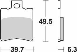 SBS - PLACUTE FRANA SCOOTER CERAMIC - 123HF = 697HF